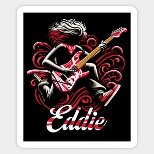 Eddie Van halen guitar tshirt merch Sticker